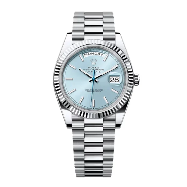 Rolex Day-Date 228236 “Ice Blue Grooved” Super Quality 1:1