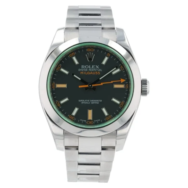 Milgauss Black Dial Green Crystal 40mm Men's Watch 116400GV-0001 1:1
