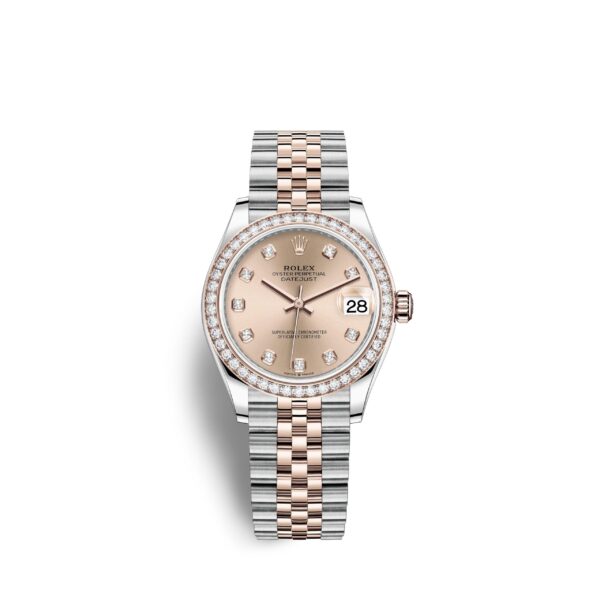 Rolex Datejust 31, Oystersteel, 18kt Everose Gold and diamonds, Ref# 278381RBR-0024 1:1