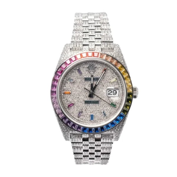 Rolex Datejust 126300 “Iced Out Rainbow” True 1:1