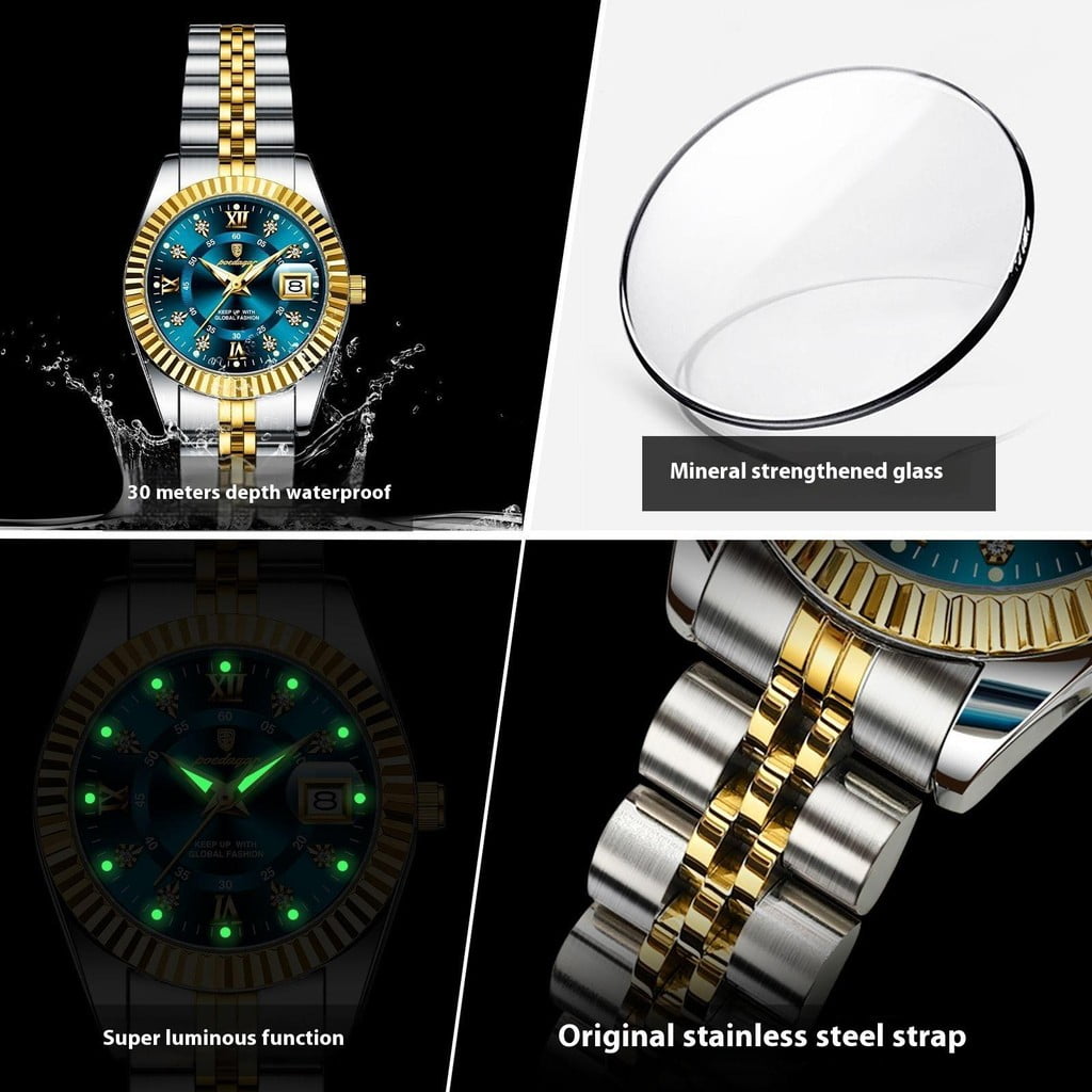 EXPLOJOY Luxury Ladies Timepiece – Waterproof Build, Date Display, Quartz Movement, Polished Finish - Image 7