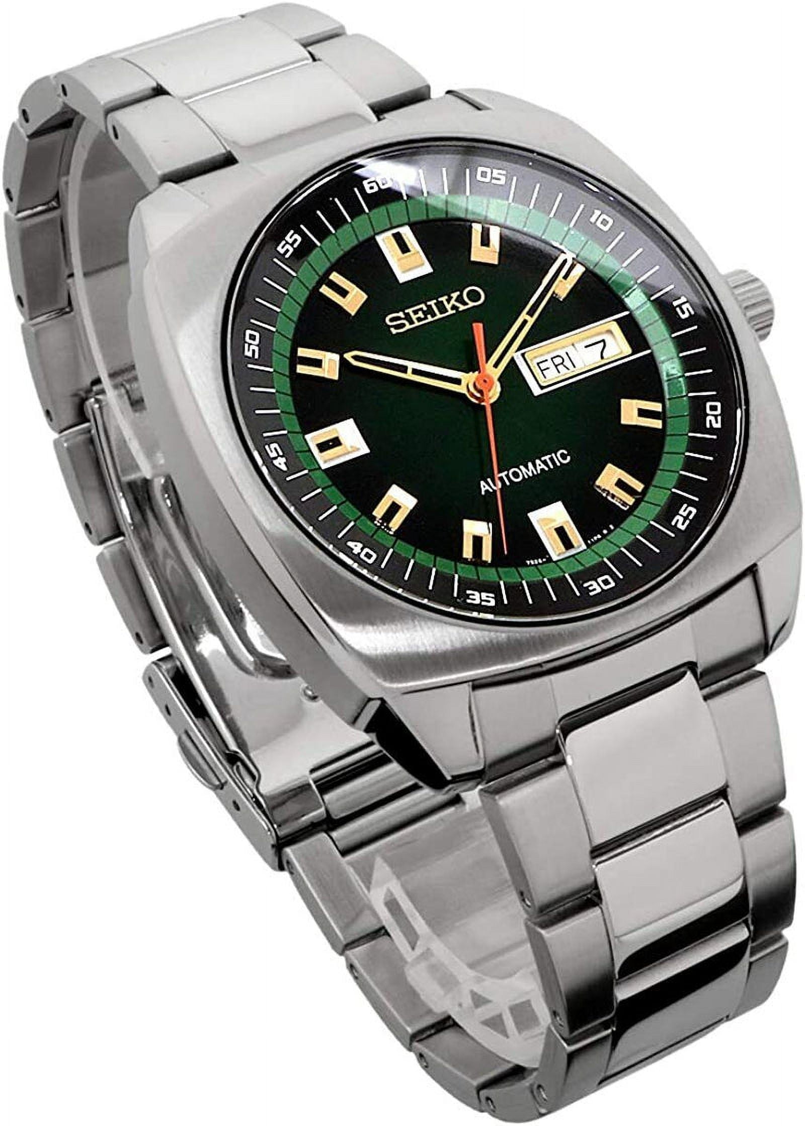 Seiko Recraft Automatic Green Dial Stainless Steel Men's Watch SNKM97 - Image 4