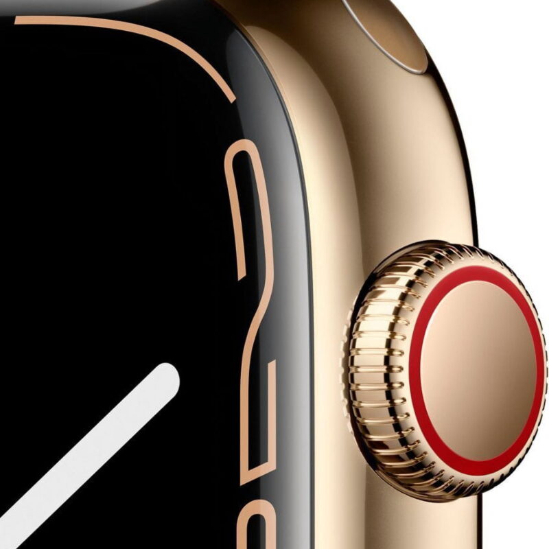 Restored Apple Watch Series 7 (GPS + LTE) 45MM Gold Stainless Steel Case Milanese Loop (Refurbished)