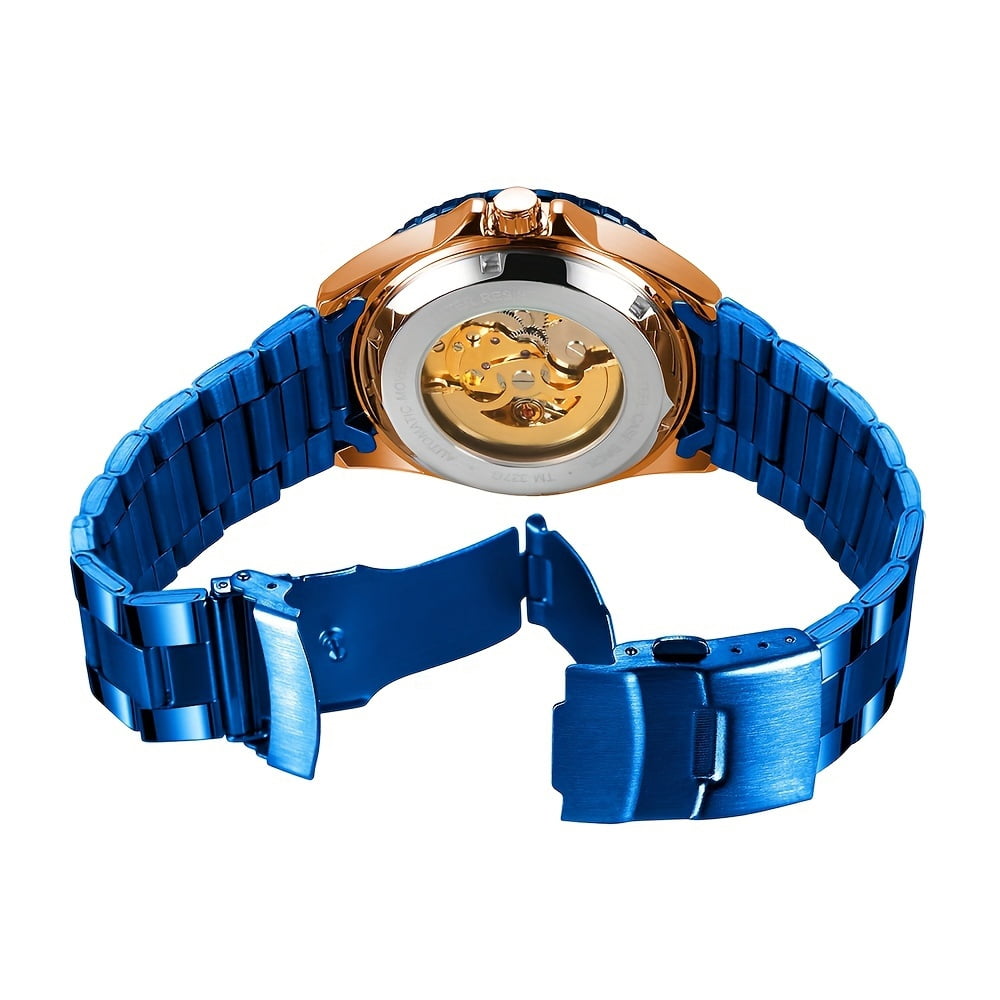 Men's Luxury Fashion Mechanical Watch Casual Stainless Steel Hollow Waterproof Luminous Sports Automatic Mechanical Watch - Image 4