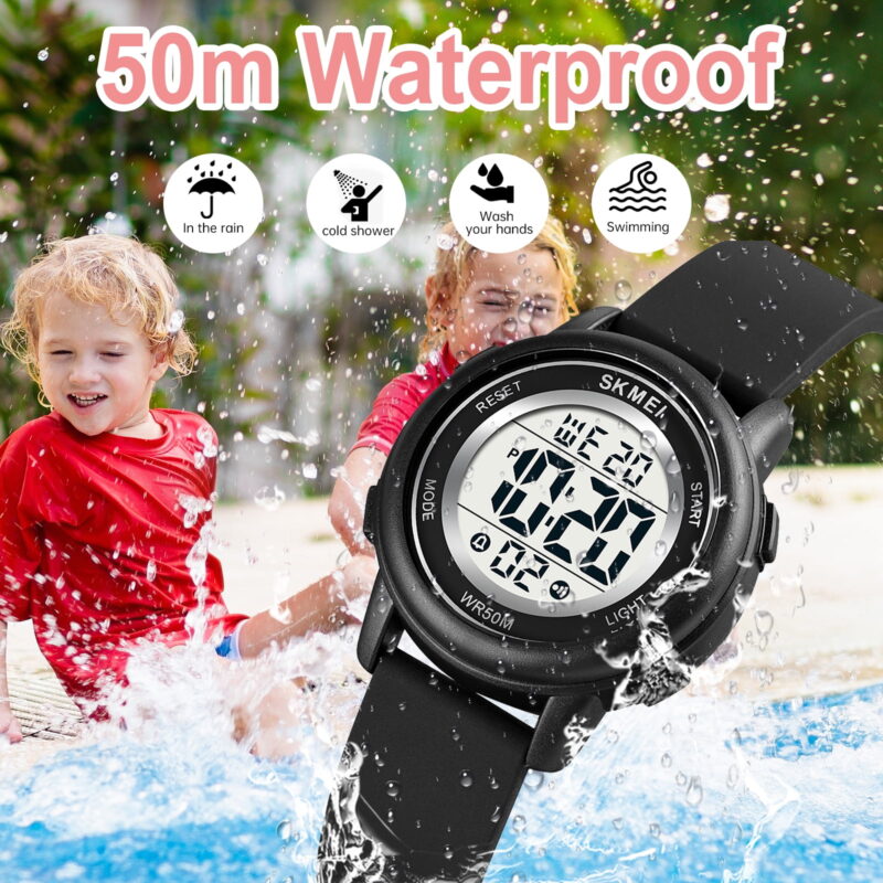 SKMEI Digital Watches Multifunction Waterproof Watch Alarm Luminous，Sports Wristwatch with Bible Verse
