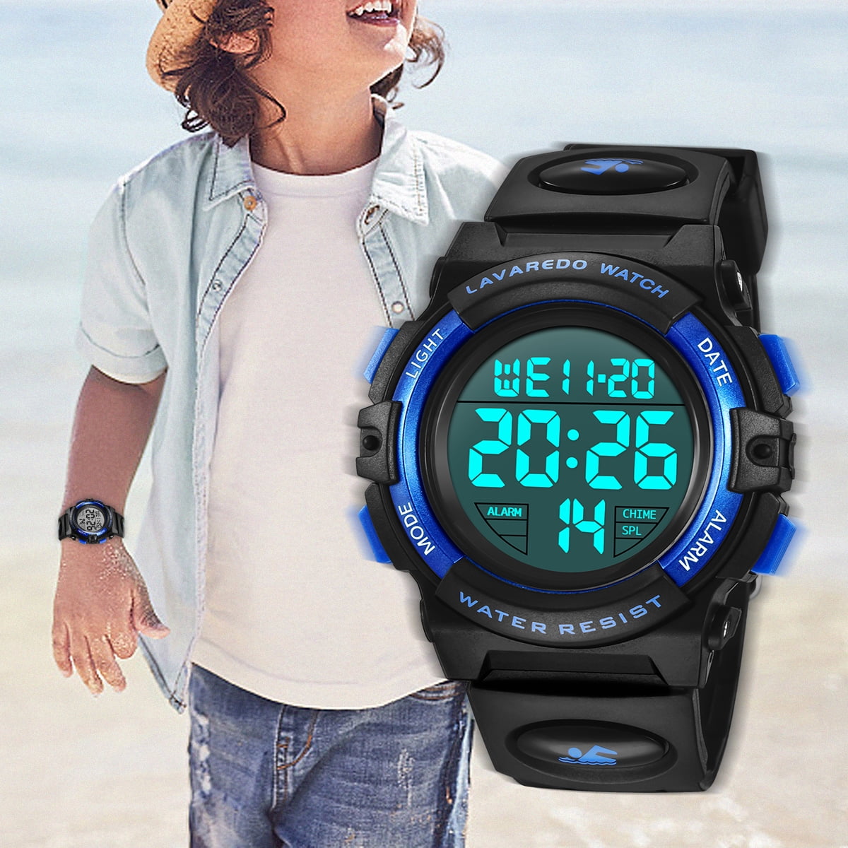 Digital Sports Watch for Age 4-15 Waterproof Watches with Alarm Stopwatch Wrist Watches for Age 4-15 Birthday Chriatmas Gift - Image 4
