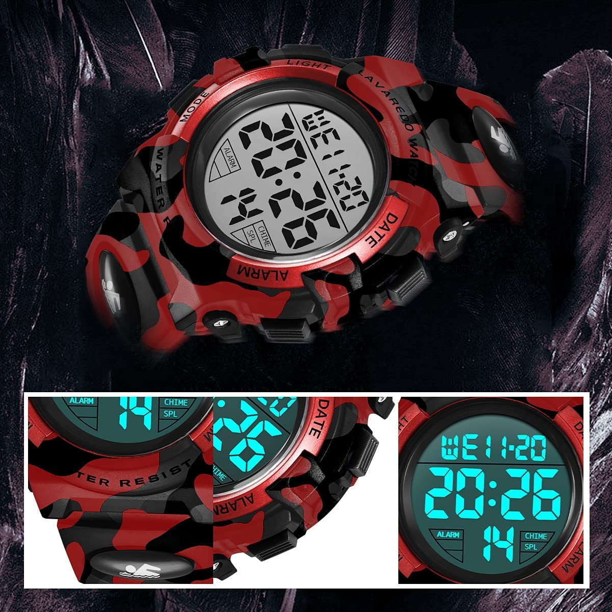 Kids Digital Sports Watch for Age 4-15 Waterproof Watches with Alarm Stopwatch Wrist Watches for Boys Girls Birthday Chriatmas Gift for Kids - Image 5