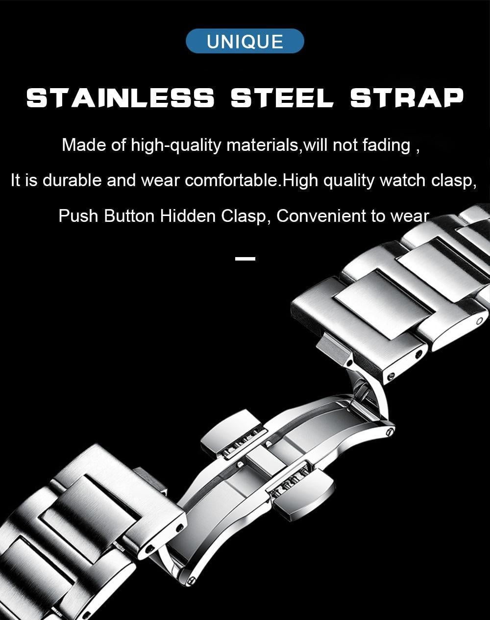 Poedagar Men Watch Rose Gold Quartz Stainless Steel Sports Waterproof Luminous Date Fashion Watches - Image 6