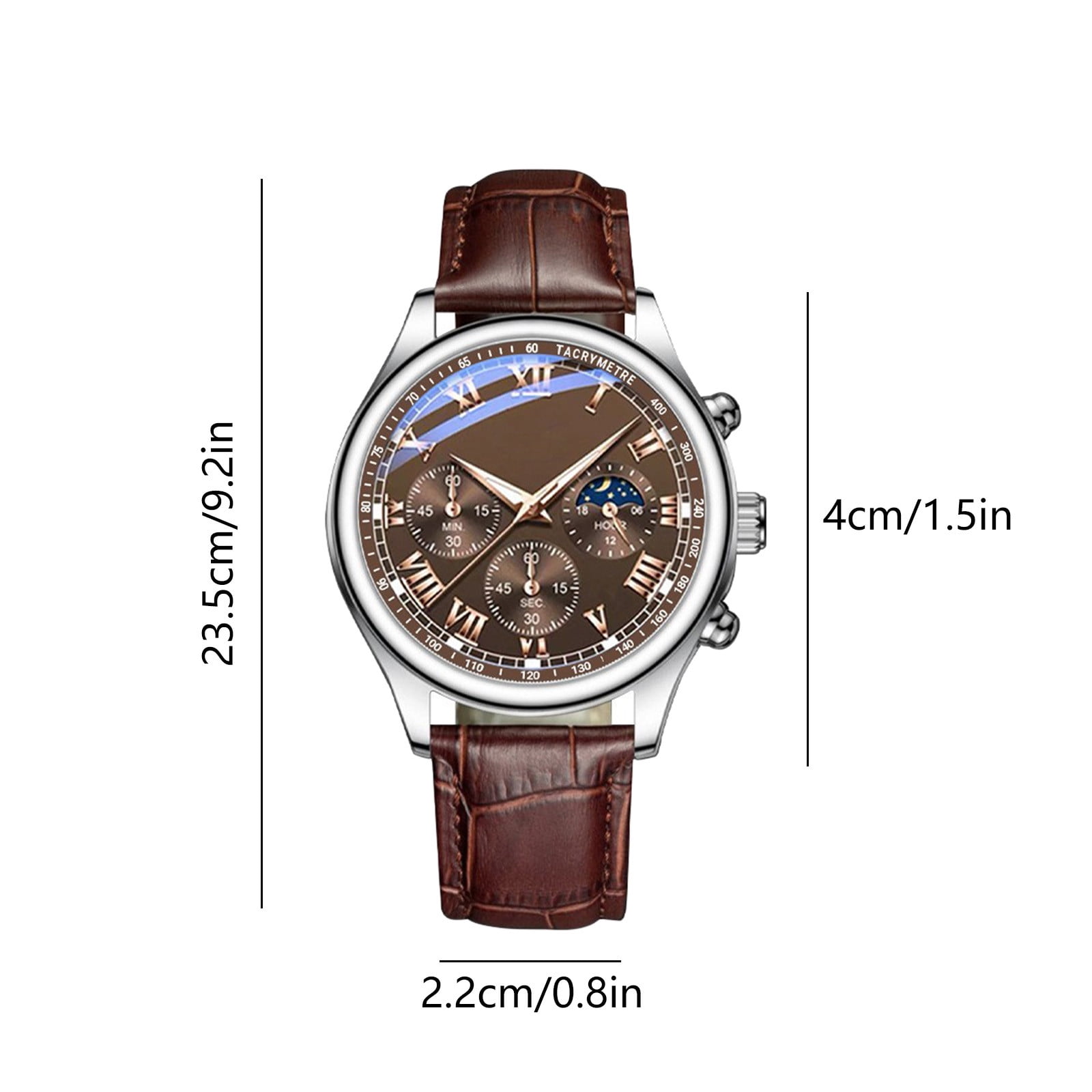 Men's Classic Automatic Mechanical Day Calendar Luxury Leather Band Watch, Gift for Men Father - Image 4