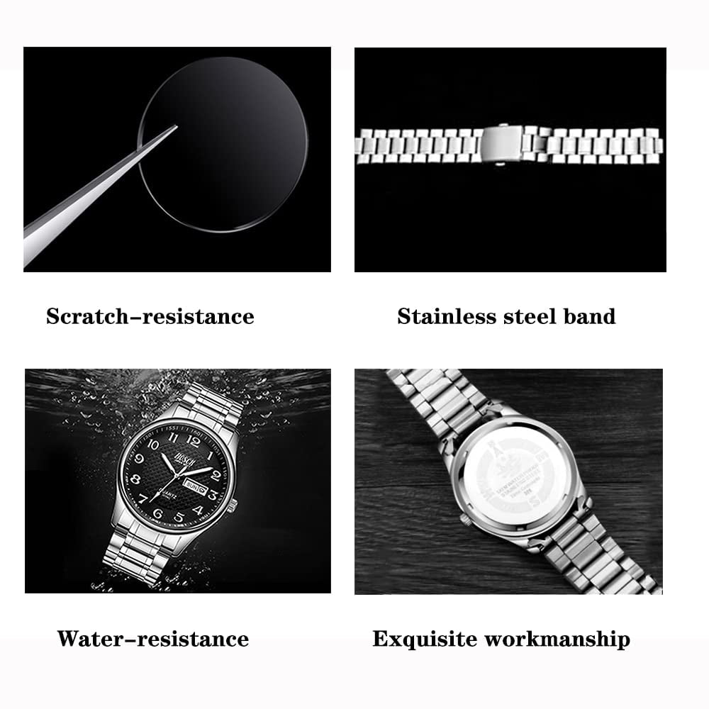 BOSCK Male Stainless Steel Sport, Silver, (3034C) - Image 7