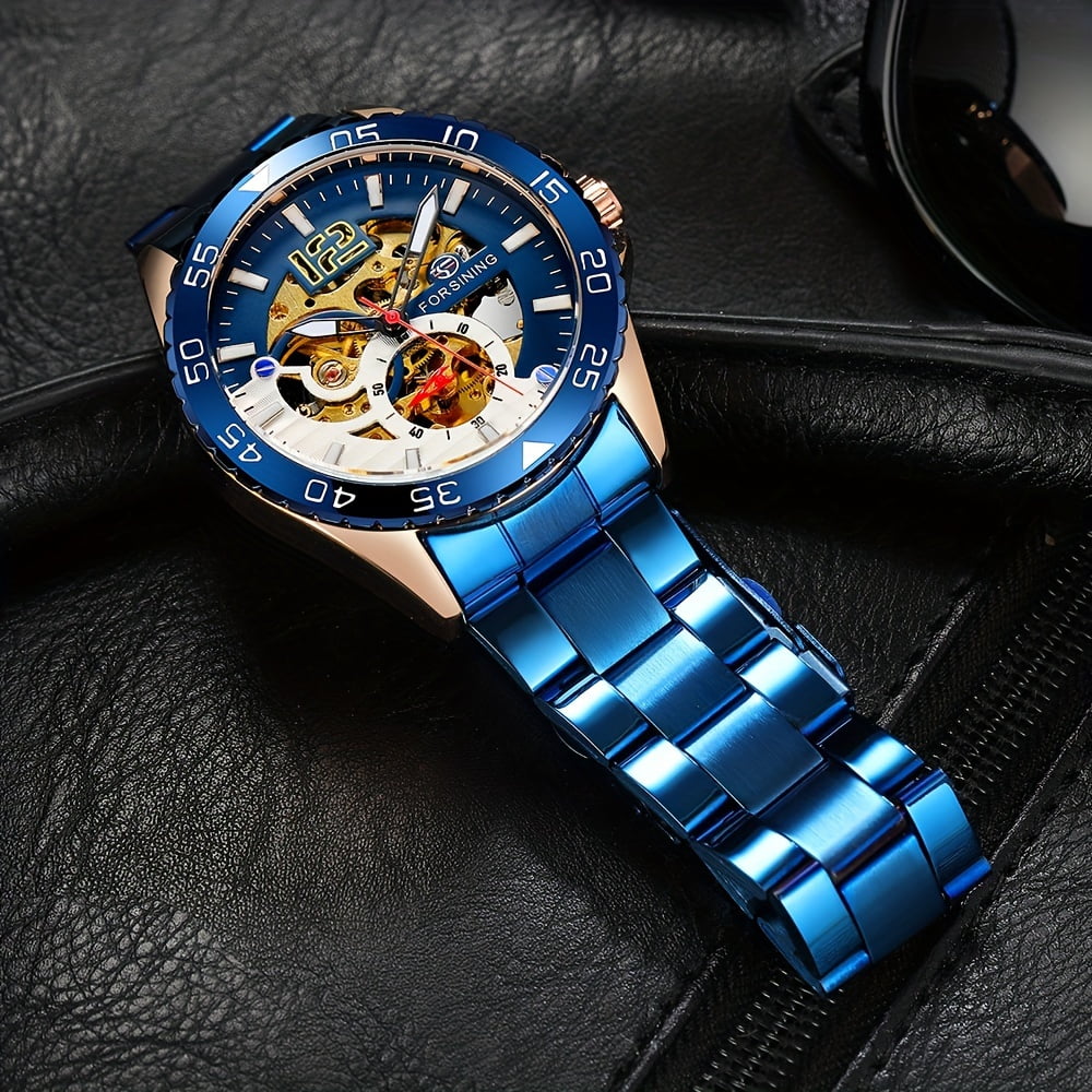 Men's Luxury Fashion Mechanical Watch Casual Stainless Steel Hollow Waterproof Luminous Sports Automatic Mechanical Watch - Image 7