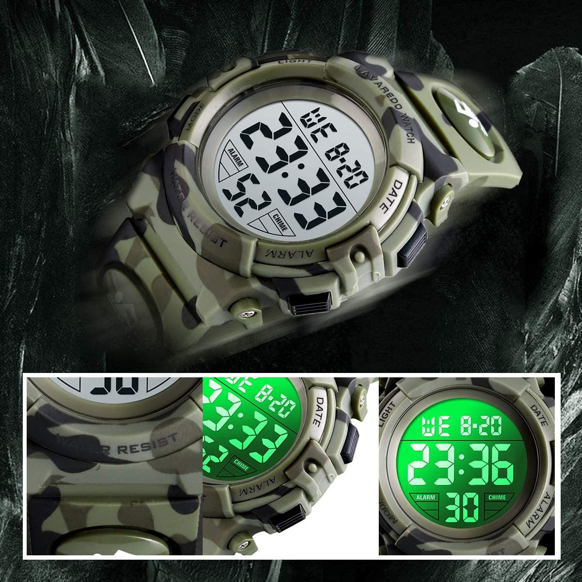 Kids Digital Sports Watch for Age 4-15 Waterproof Watches with Alarm Stopwatch Wrist Watches for Boys Girls Birthday Chriatmas Gift for Kids - Image 3