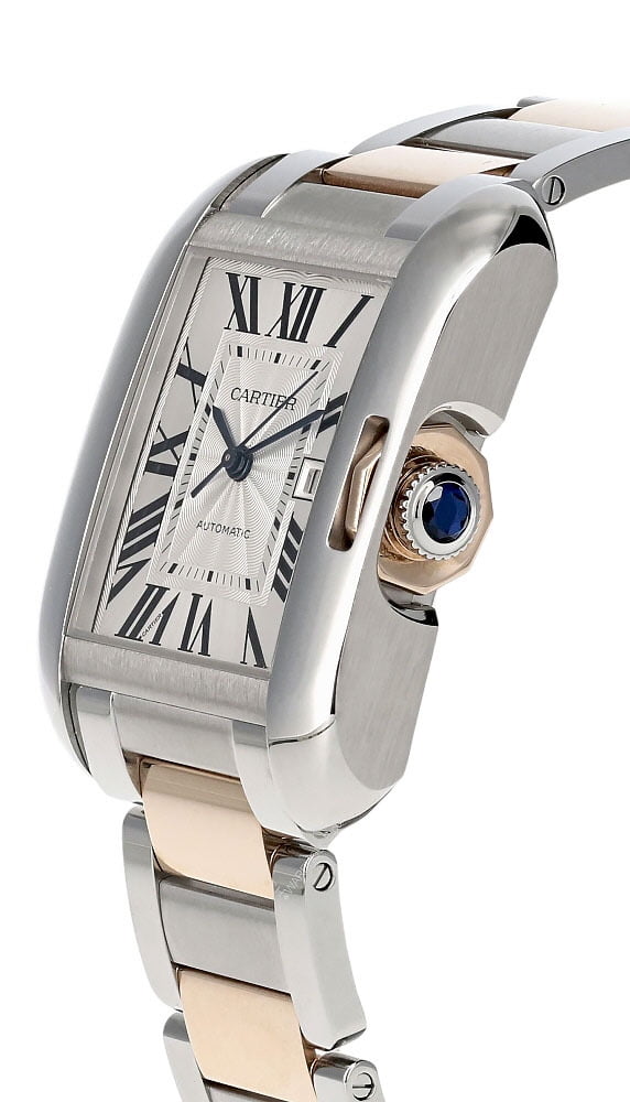 Cartier Tank Anglaise Women's Silver Dial 18K Links Automatic Watch W5310019 - Image 3