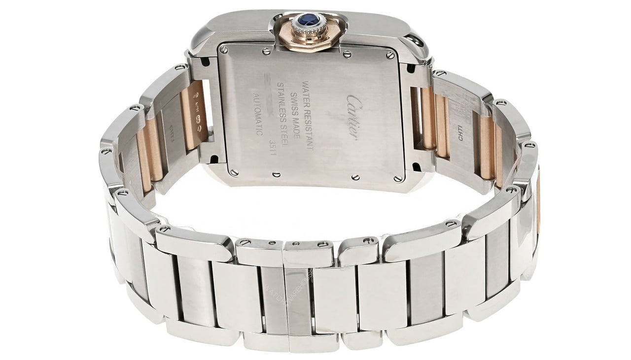 Cartier Tank Anglaise Women's Silver Dial 18K Links Automatic Watch W5310019 - Image 5