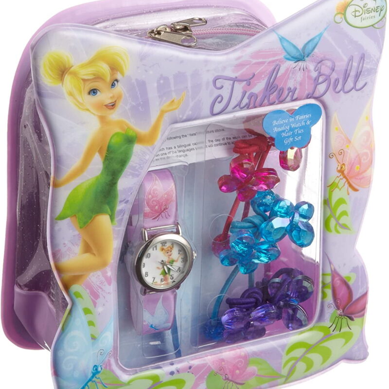 Disney Tinkerbelle FAR028B Fairies Gift Back Pack Set Watch