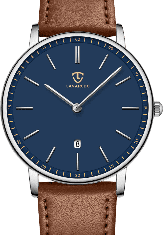 A ALPS Mens Watches Fashion Quartz Men's Watches Ultra Thin Minimalist Wristwatches with Leather Strap Gift for Man Father's Day Gifts