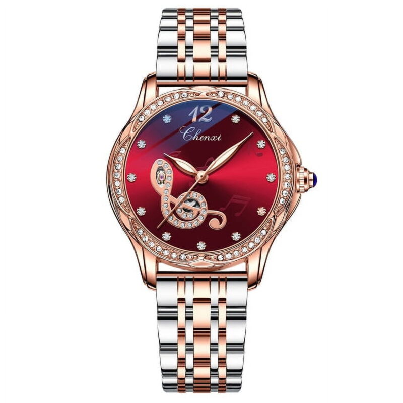 CHENXI Rose Gold Women Automatic Mechanical Watches Top Brand Stainless Steel Waterproof Watch 2022 New Hollow Wristwatch