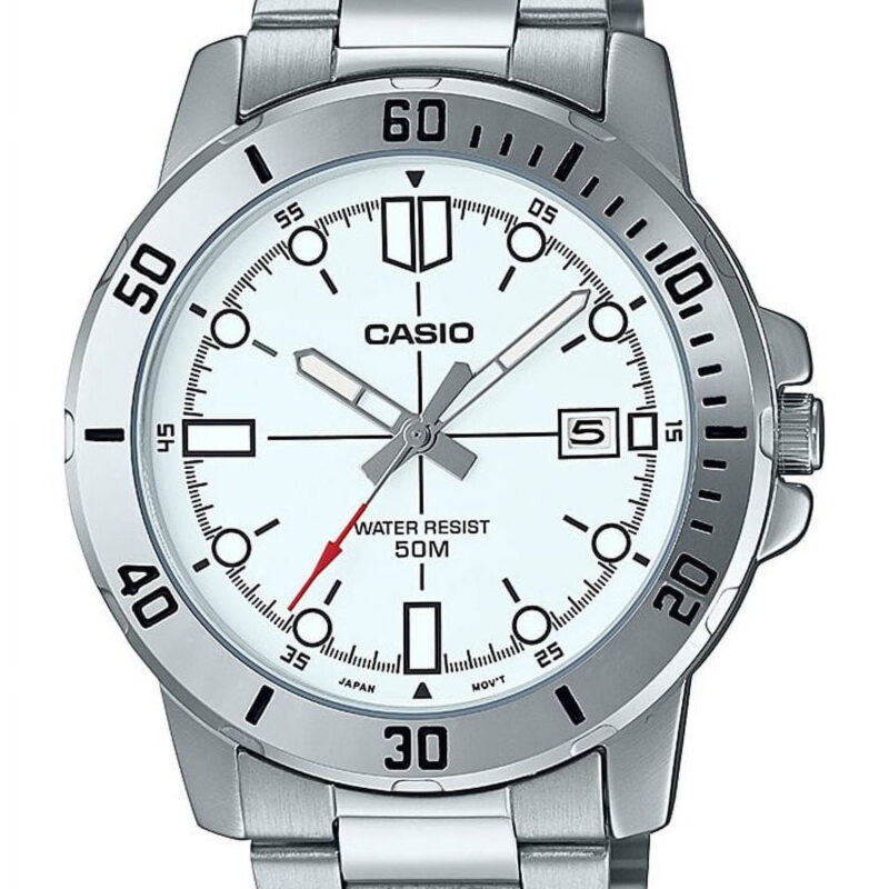 Casio Men's Diver-Style Stainless Steel Watch MTPVD01D-7EV
