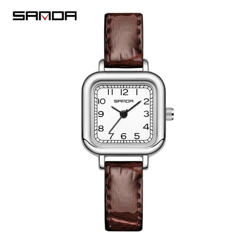 EXPLOJOY Minimalist Square Watch for Women – Quartz Movement, Waterproof Build, and Sleek Style