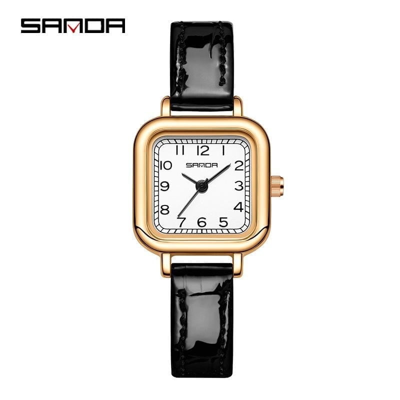 EXPLOJOY Women’s Square Quartz Watch – Waterproof, Fashionable, and Elegant Steel Strap