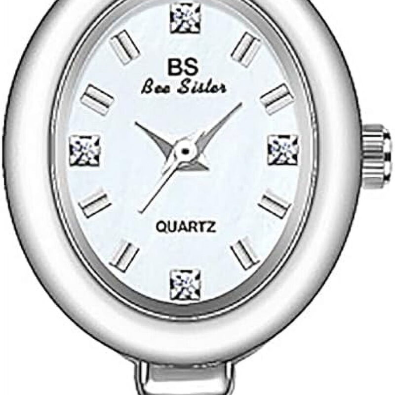 Fashion Women’s Dress Watch Elegant Pearl Oval dial Ladies Bracelet Waterproof Analog Casual Watch