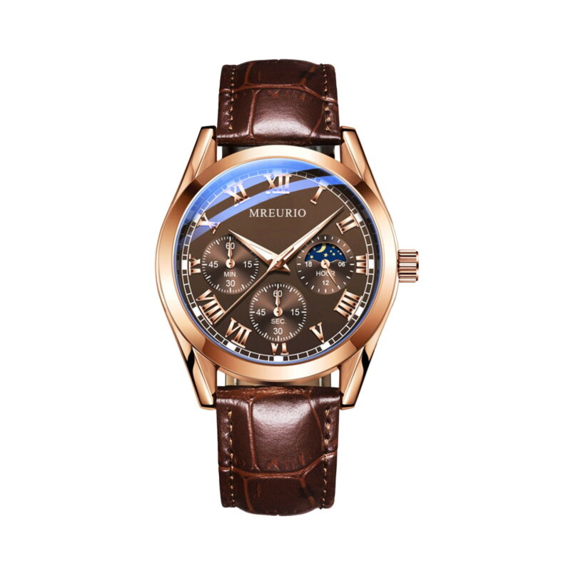 LEHOZIHEQ Men Skeleton Watch Automatic Mechanical Dress Casual Leather Wrist Watches