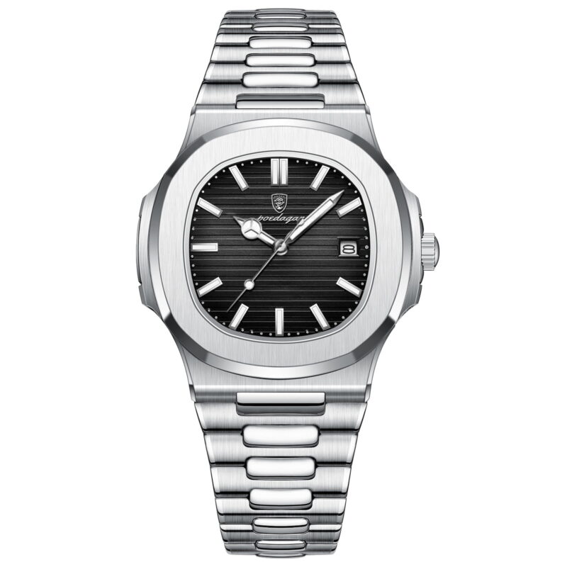 Poedagar Men Watch Rose Gold Quartz Stainless Steel Sports Waterproof Luminous Date Fashion Watches