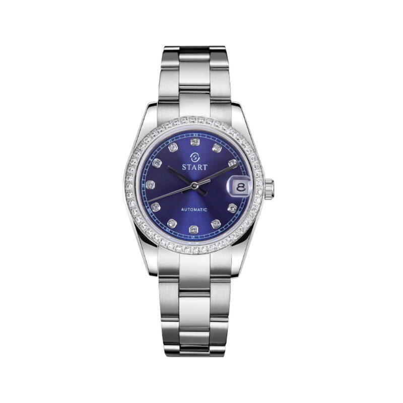 【START】Women's Automatic Mechanical Watch Leisure Fashion Metal Women's Watch Zircon Dial Waterproof Date Function
