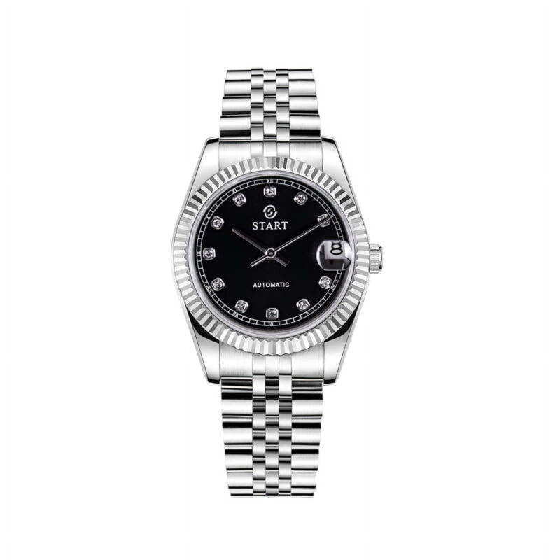 【START】Women's Automatic Mechanical Watch Leisure Fashion Metal Women's Watch Zircon Dial Waterproof Date Function