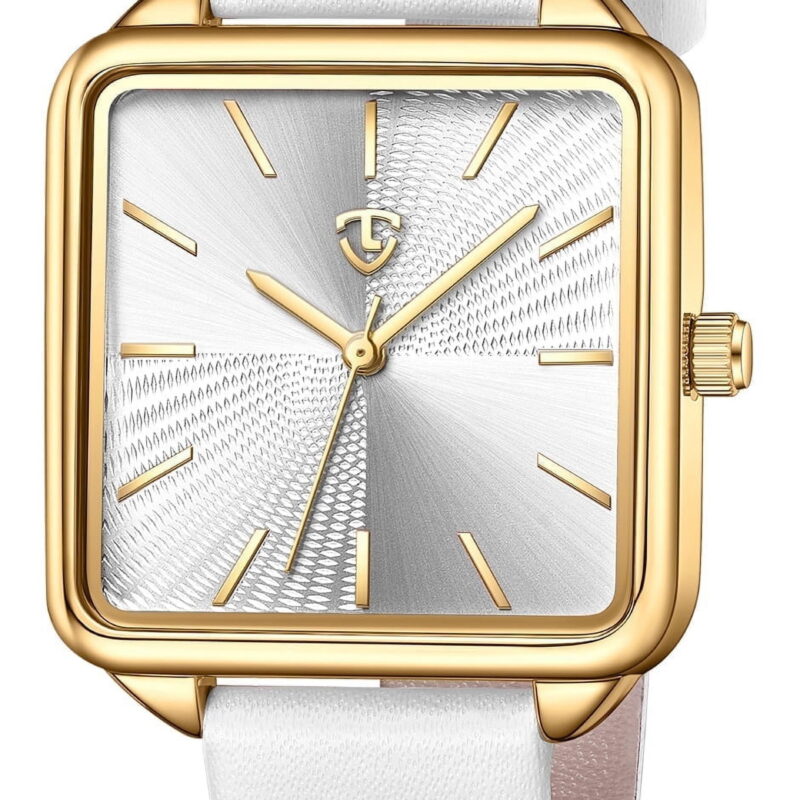 Woman Watch Elegant Square Dial Watches with Leather Strap Waterproof Classic Simple Womens Quartz Watch Gift for Woman