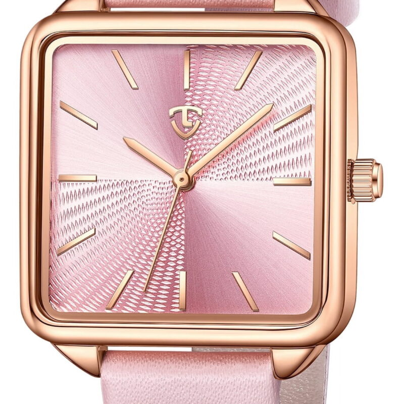 Woman Watch Elegant Square Dial Watches with Leather Strap Waterproof Classic Simple Womens Quartz Watch Gift for Woman