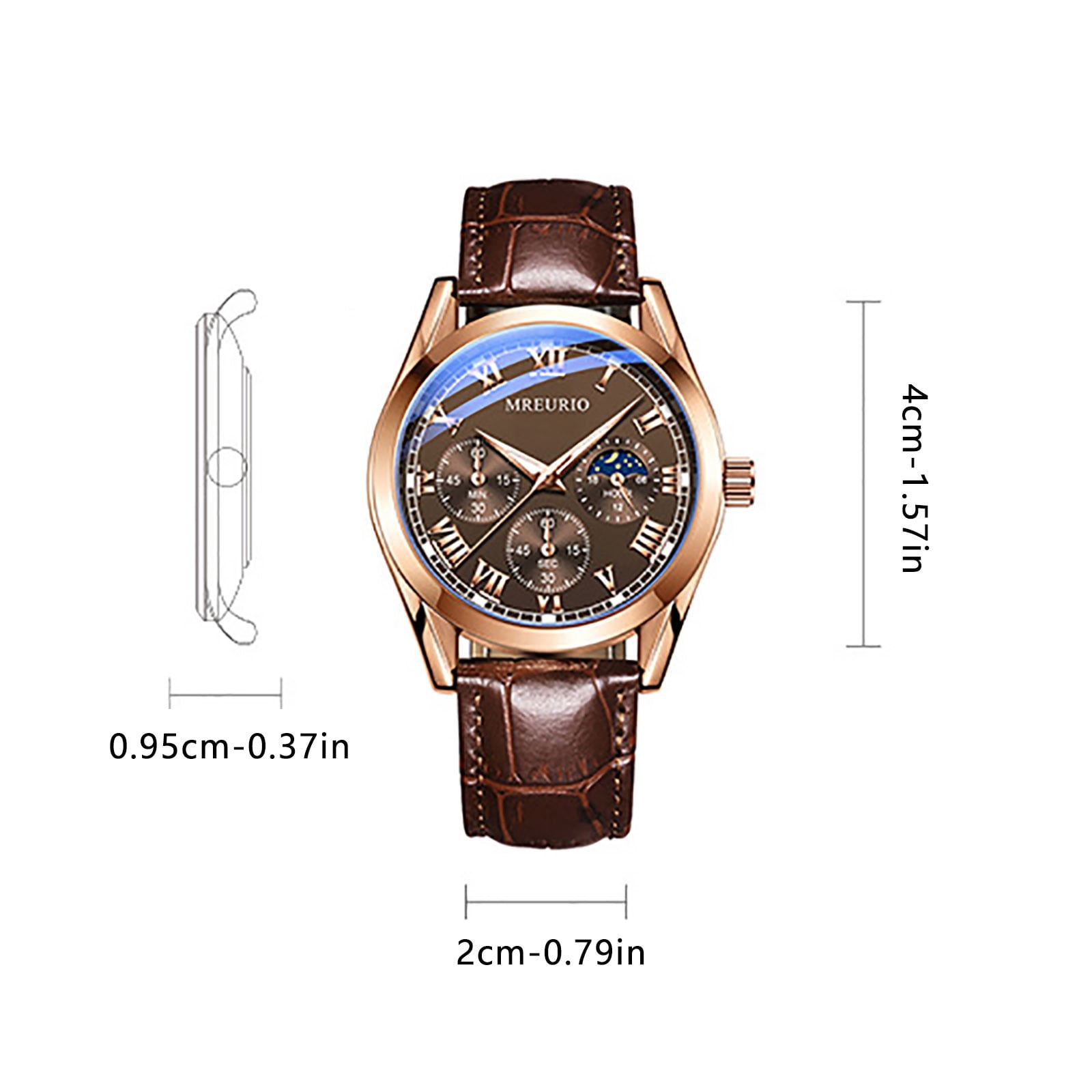 LEHOZIHEQ Men Skeleton Watch Automatic Mechanical Dress Casual Leather Wrist Watches - Image 3