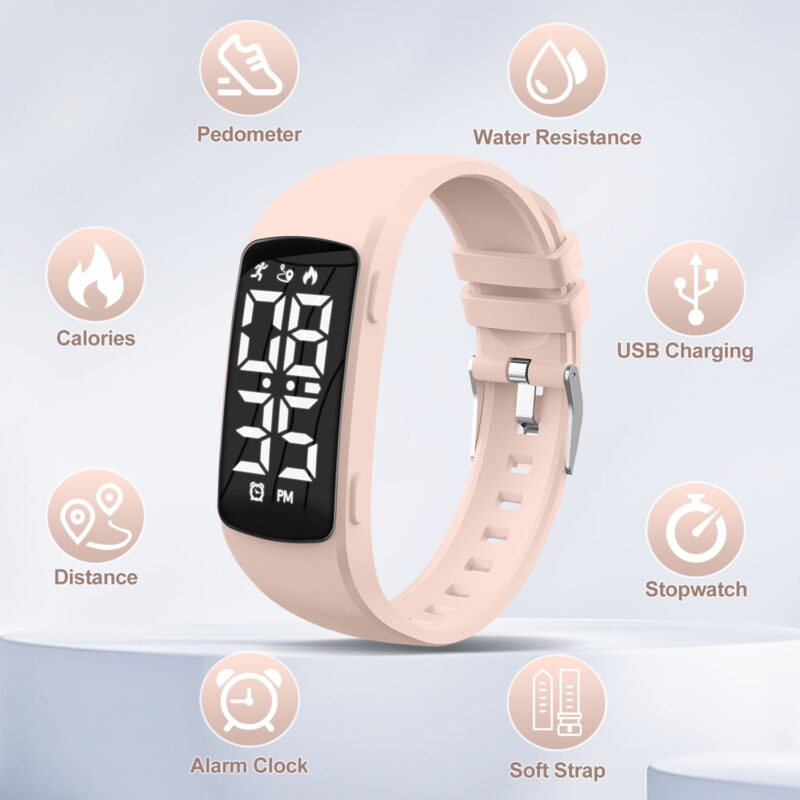 Digital Sport Watch with Pedometer Waterproof Watch for Age 4-12 Birthday Christmas Gift