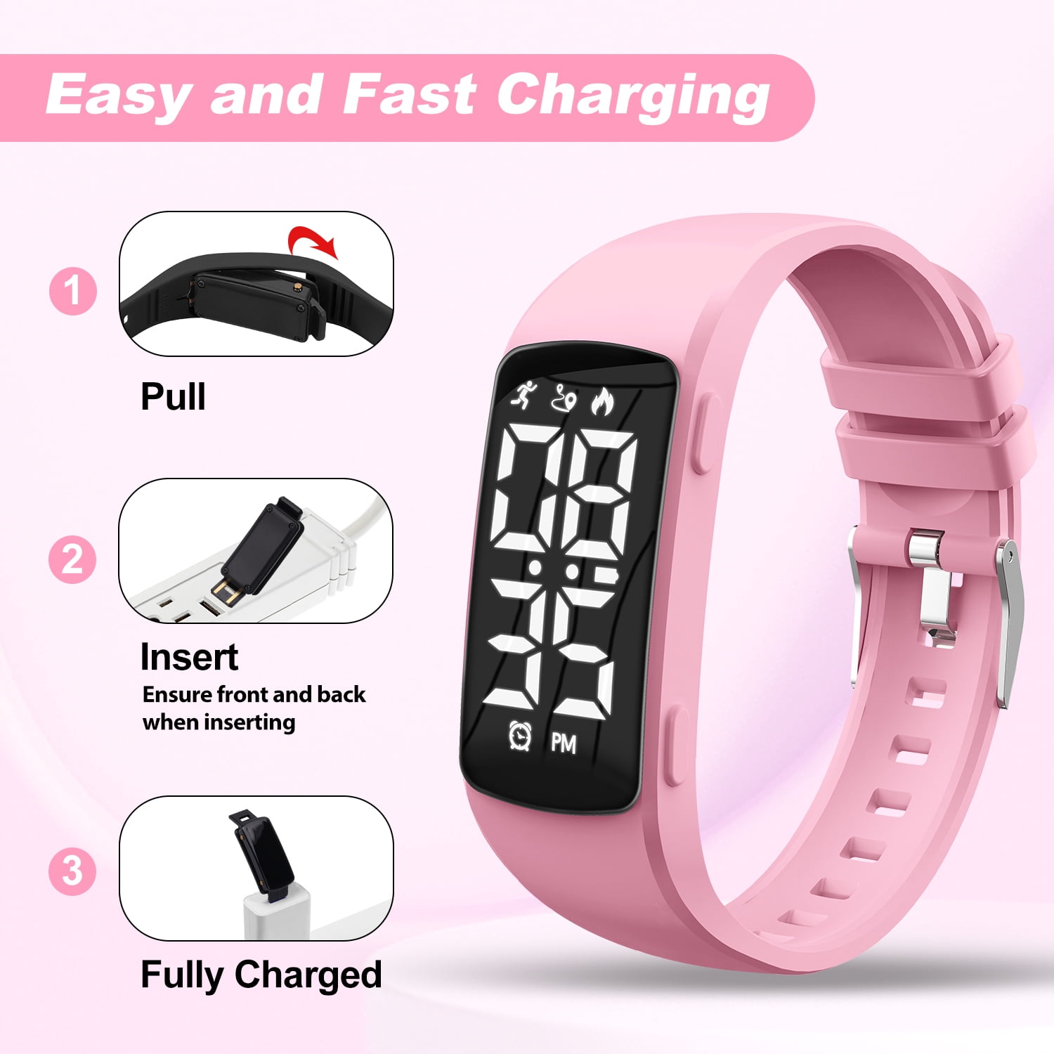 Kids Watch Digital Sport Watch with Pedometer Waterproof Watch for Boys Girls Birthday Christmas Gift for Kids - Image 4