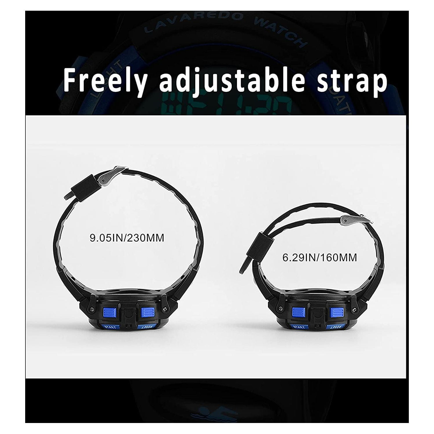Digital Sports Watch for Age 4-15 Waterproof Watches with Alarm Stopwatch Wrist Watches for Age 4-15 Birthday Chriatmas Gift - Image 6