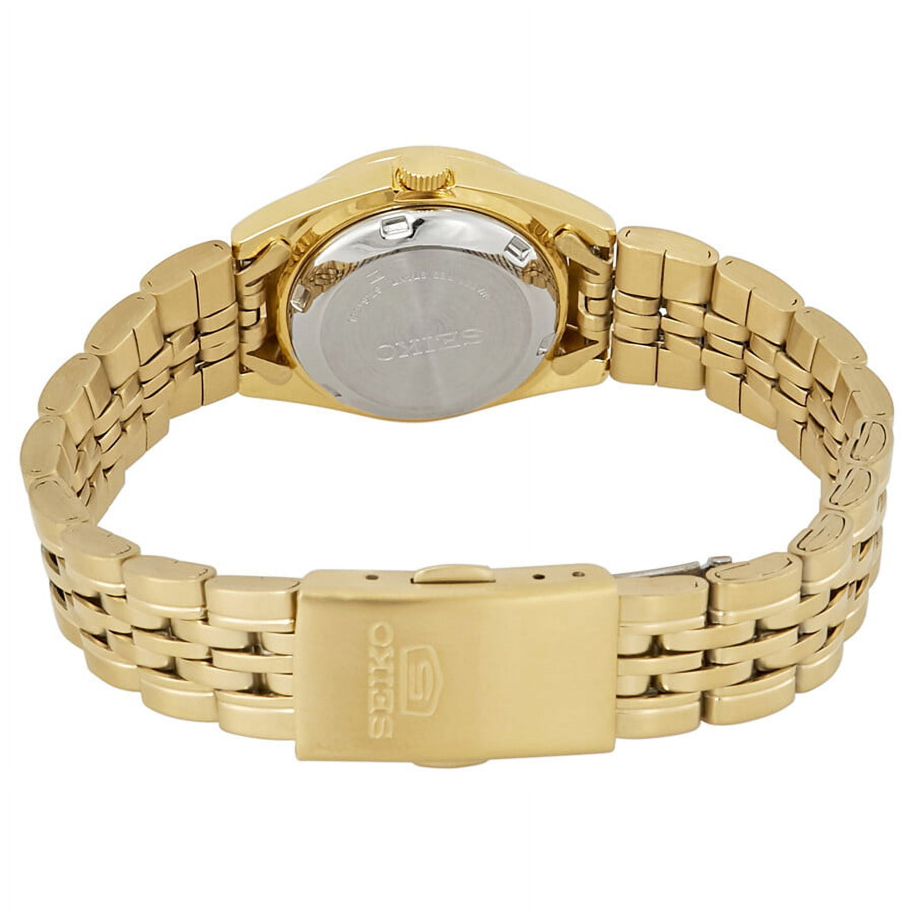 Seiko Women's 5 Automatic SYMA40K Gold Gold Tone Stainles-Steel Automatic Dress Watch - Image 2
