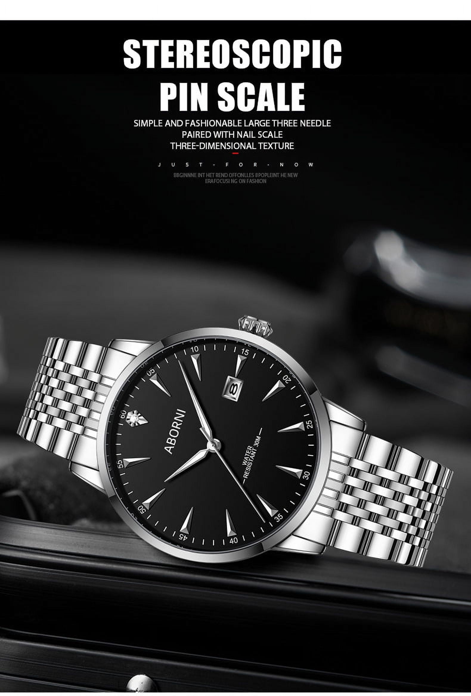 Men's Solid Stainless Steel Business Style Wristwatch - Image 7