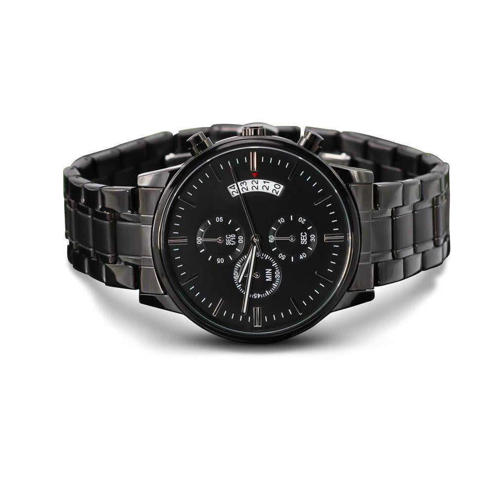 Act Justly Engraved Men's Watch Multifunction Stainless Steel W Copper Dial - Image 4