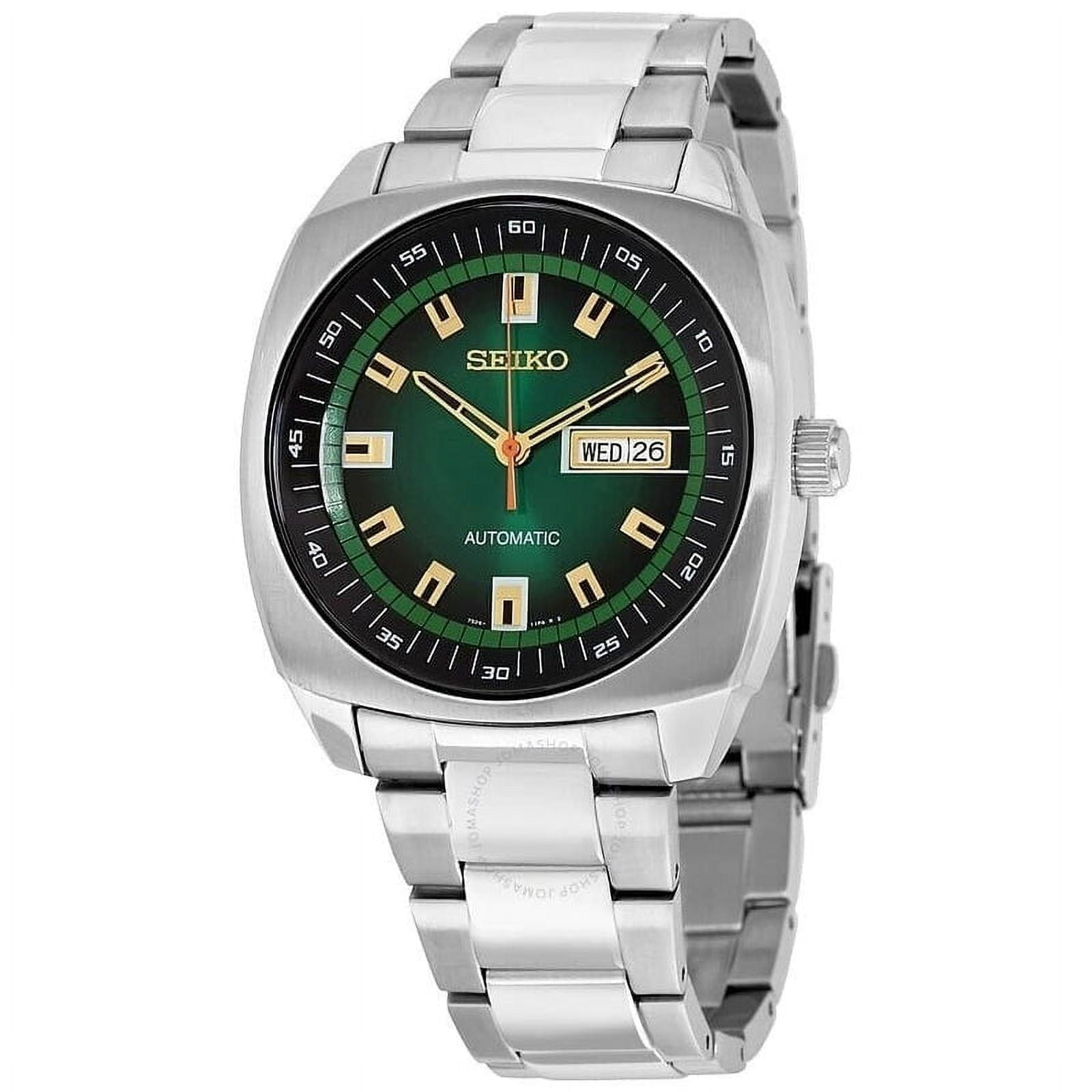 Seiko Recraft Automatic Green Dial Stainless Steel Men's Watch SNKM97 - Image 5