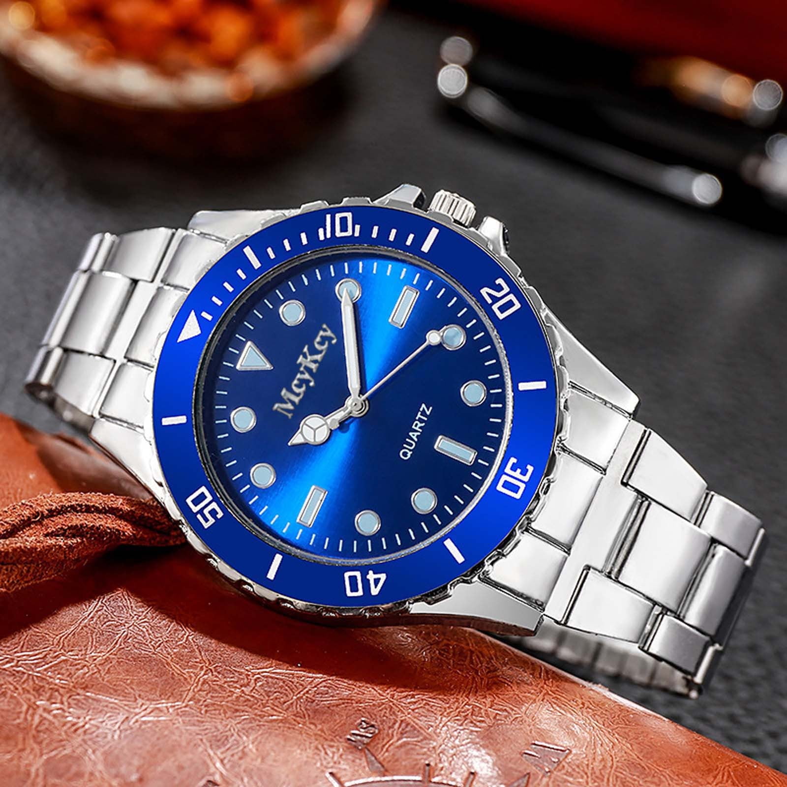 Automatic Watches for Men,Mens Dive Watches with Quickset Day Date Rotating Bezel, Skeleton Caseback, Luminous Hands and Markers - Image 2