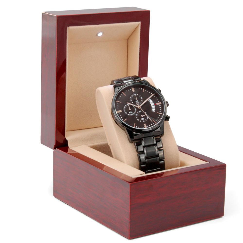 Act Justly Engraved Men's Watch Multifunction Stainless Steel W Copper Dial - Image 6